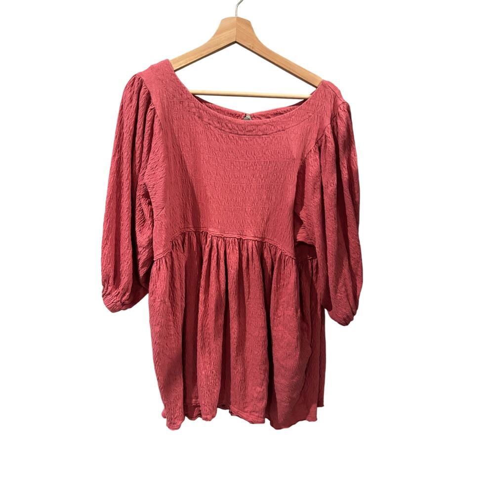 Free People Beach Coral Boho Mini Dress Medium